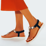 Belifi Comfortable Pearl On Cloud Sandals