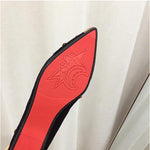 Pointed Tide Versatile Rhinestone Rivet Shallow Flat Sole Single Shoes