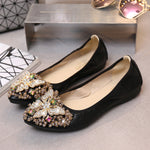 Belifi Rhinestone Flats Casual Comfort Dressy Flats For Wedding Fox Slippers CF305