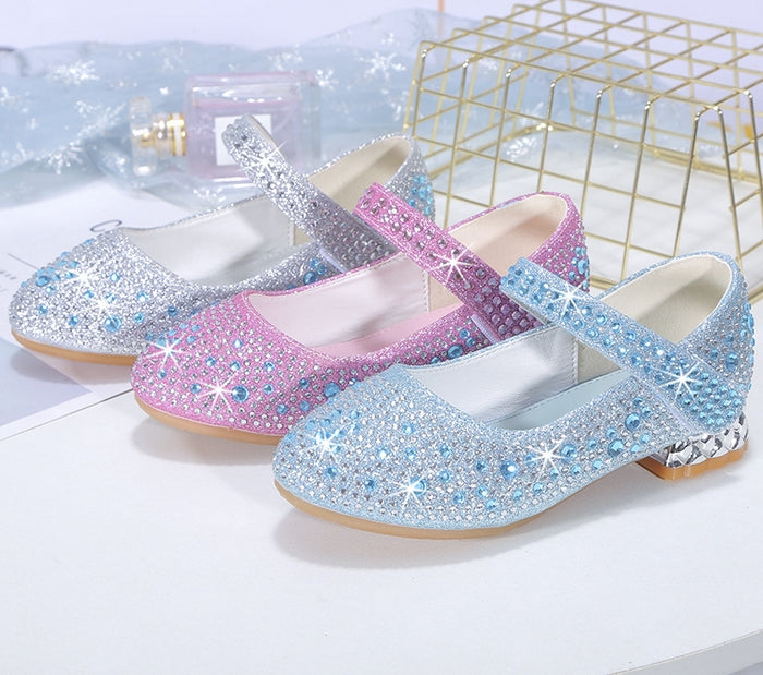 OwlakyKids Girls Shiny Crystal Shoes