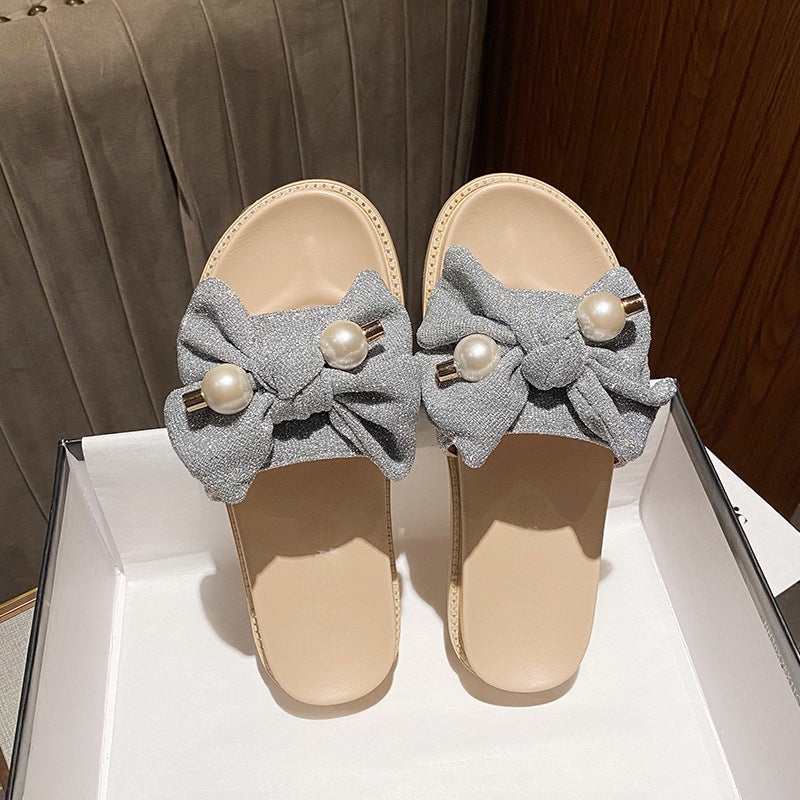 Belifi Fashion Bow Elegant Shiny Slippers