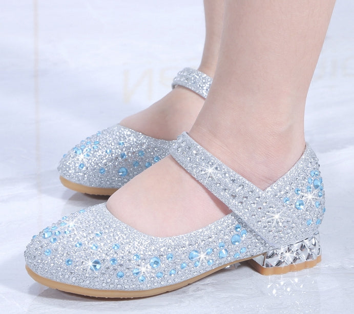 OwlakyKids Girls Shiny Crystal Shoes