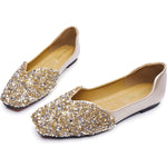 Belifi Women's Rhinestone Flats Fashion Sequin Wedding Shoes