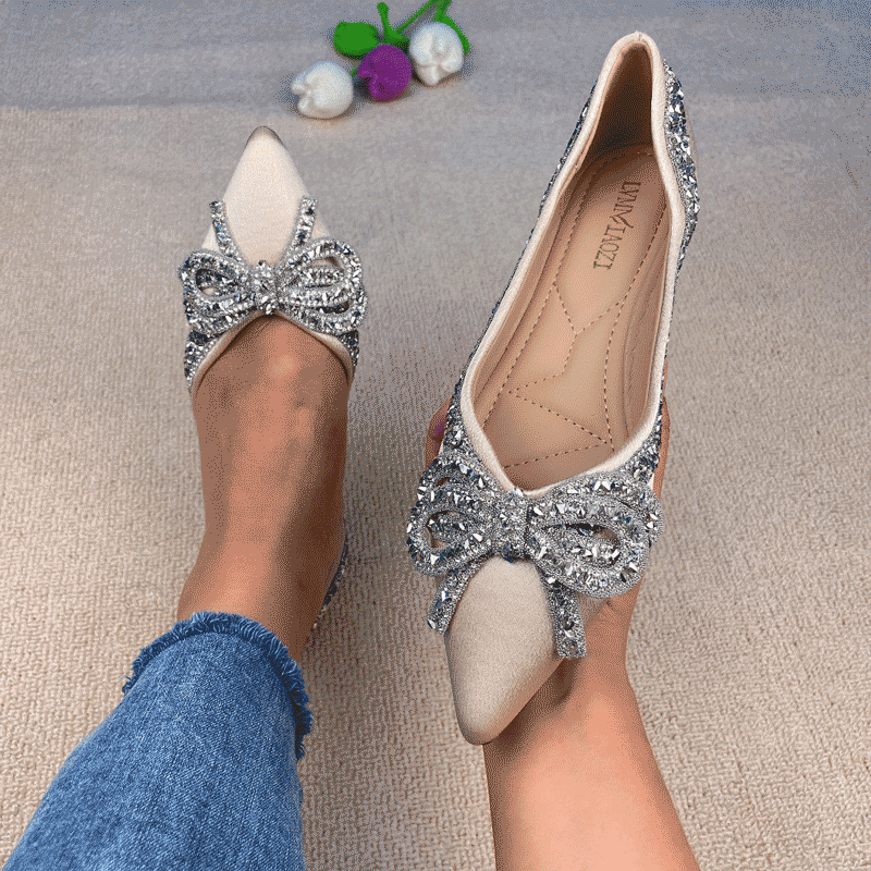 Belifi RhinestoneCasual Comfort Dressy Flats For Wedding Bling Diamonds Bridal Shoes