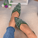 Belifi Rhinestone Flat Bling Diamonds Bridal Shoes